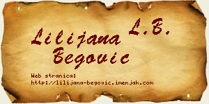 Lilijana Begović vizit kartica
